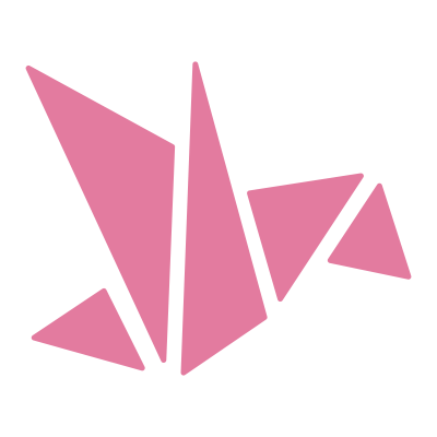 Oiseau rose droite
