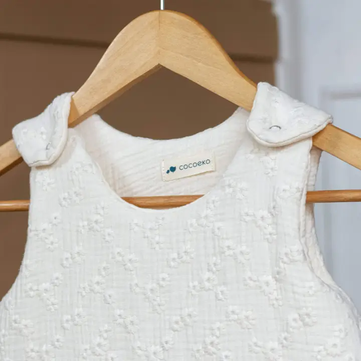 GIGOTEUSE GAZE DE COTON TOG 2 BRODERIES ECRU – Image 3