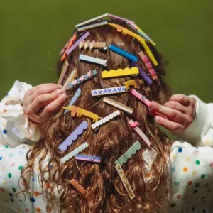 Alternative view of SET 3 BARRETTES WAVES SUNSET