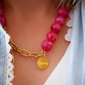 COLLIER GABI ROSE FUSHIA – Image 2