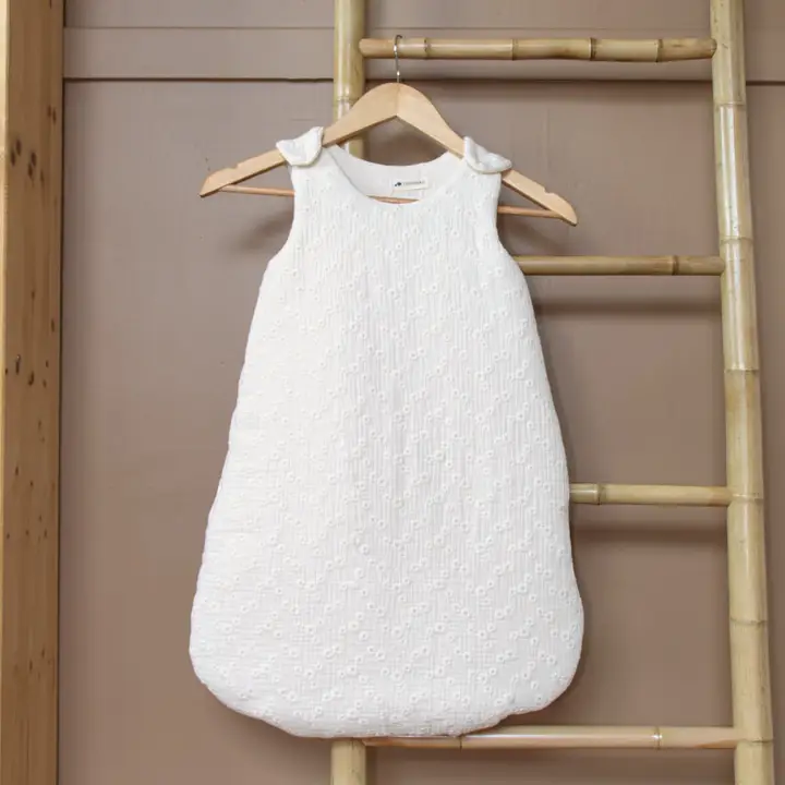 GIGOTEUSE GAZE DE COTON TOG 2 BRODERIES ECRU – Image 2