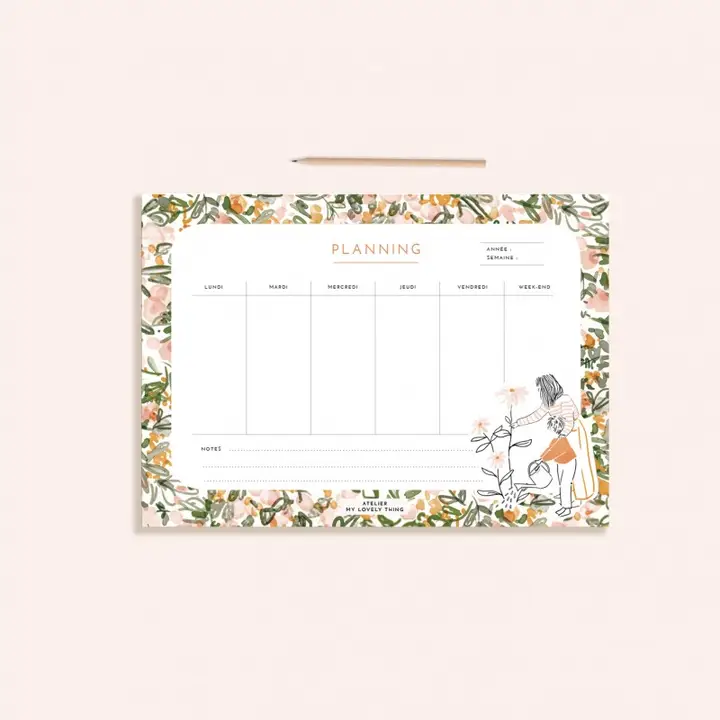 PLANNING HEBDOMADAIRE DETACHABLE FLOWERS – Image 2