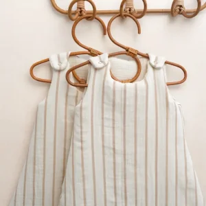 Alternative view of GIGOTEUSE GAZE DE COTON TOG 2 RAYURE BEIGE
