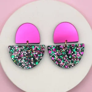 Boucles d'oreilles Odette  Magenta  Confettis – Image 3