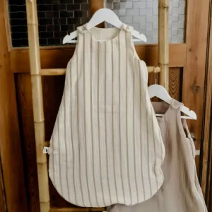 GIGOTEUSE GAZE DE COTON TOG 1 RAYURE BEIGE