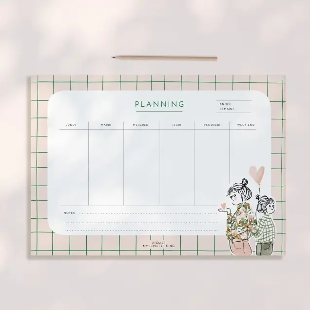 PLANNING HEBDOMADAIRE DETACHABLE HAPPY