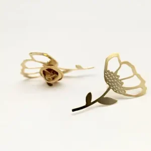 PIN'S EN LAITON FLEUR – Image 3