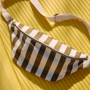 Alternative view of BANANE RAYURE GREIGE/ OLIVE