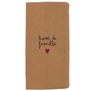 PROTEGE LIVRET DE FAMILLE CARAMEL - LIVRET DE FAMILLE COEUR ROUGE