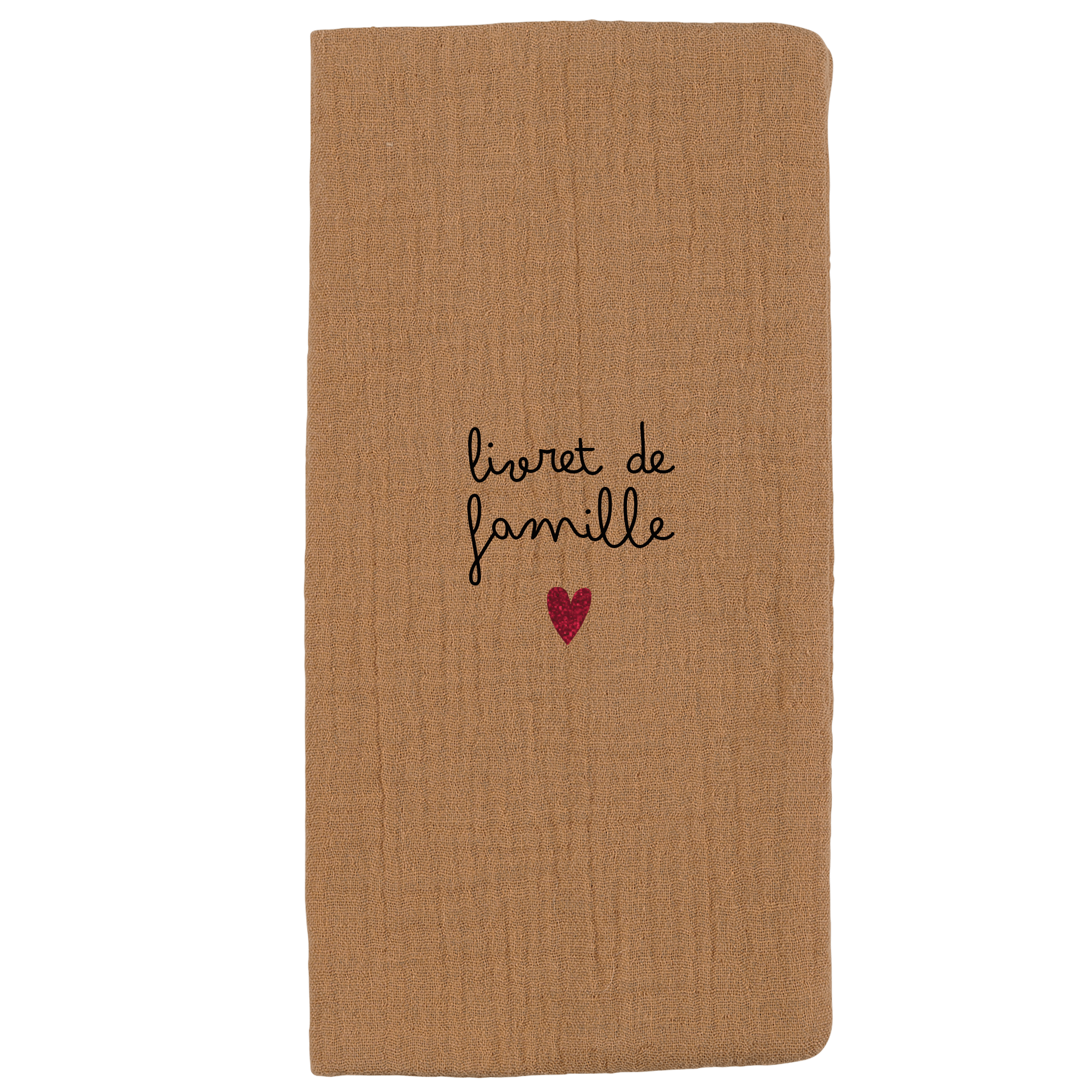 PROTEGE LIVRET DE FAMILLE CARAMEL - LIVRET DE FAMILLE COEUR ROUGE