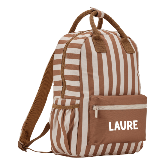 SAC A DOS BEIGE RAYURES MARRON – Image 3