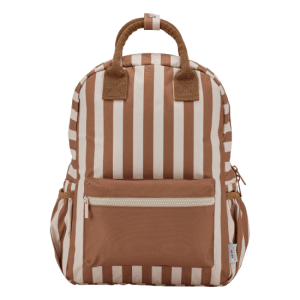 SAC A DOS BEIGE RAYURES MARRON