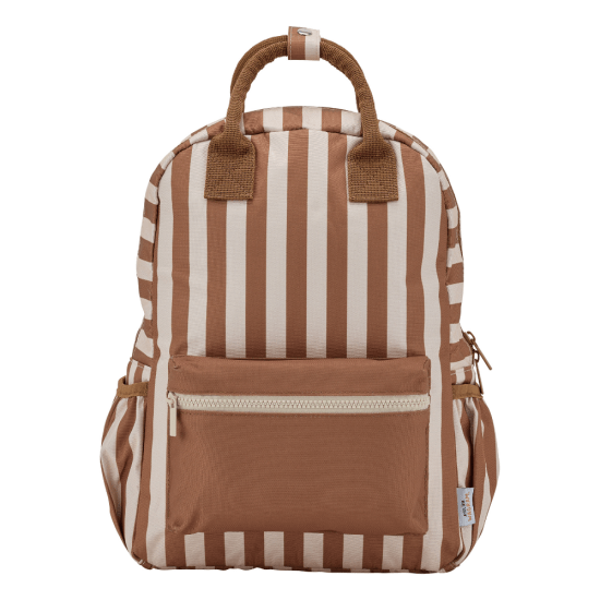 SAC A DOS BEIGE RAYURES MARRON