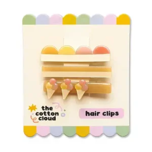 SET 3 BARRETTES ICE CREAM