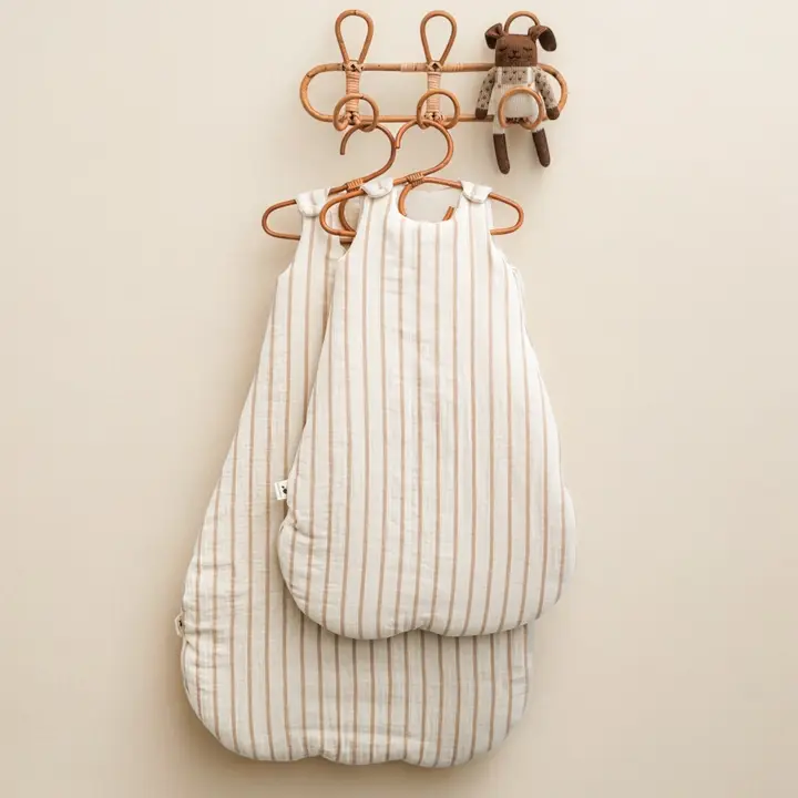 GIGOTEUSE GAZE DE COTON TOG 2 RAYURE BEIGE