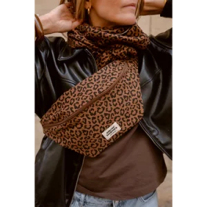 SAC BANANE LEOPARD FONCÉ