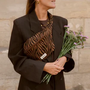 SAC BANANE ZEBRE FONCE