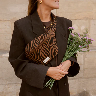 SAC BANANE ZEBRE FONCE