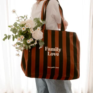 SAC CABAS RAYURE FONCE – Image 3