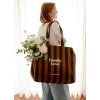 SAC CABAS RAYURE FONCE