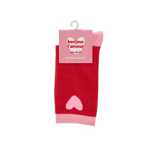CHAUSSETTES ENFANT 28-33 ROUGE – Image 2