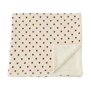 Alternative view of COUVERTURE PILOU GAZE COEURS ECRU
