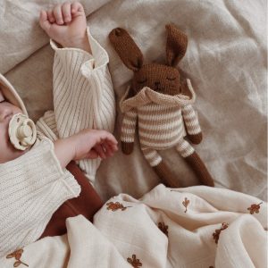 DOUDOU LAPIN COMBISHORT RAYE SABLE – Image 3