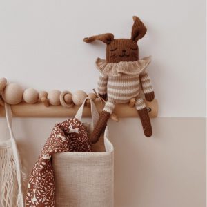 DOUDOU LAPIN COMBISHORT RAYE SABLE