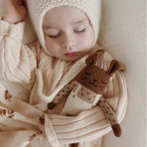 DOUDOU LAPIN SALOPETTE ECRU
