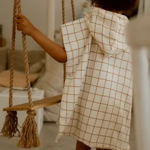 PONCHO GAZE DAMIER BISOUS MOUILLES