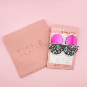 Boucles d'oreilles Odette Magenta Confettis