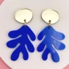 BOUCLES D OREILLES HARIETTE BLEU GOLD