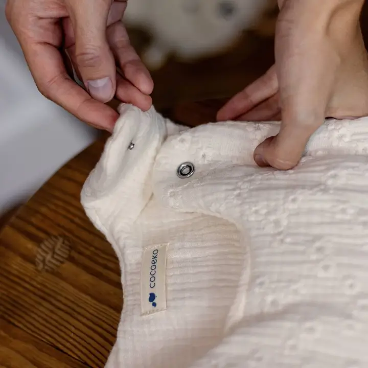 GIGOTEUSE GAZE DE COTON TOG 2 BRODERIES ECRU – Image 5
