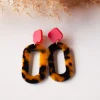 BOUCLES D OREILLES MINA ROUGE CLOU