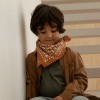 FOULARD ENFANT MARRON LEOPARD BLANC