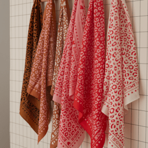 FOULARD ADULTE MARRON LEOPARD BLANC – Image 3