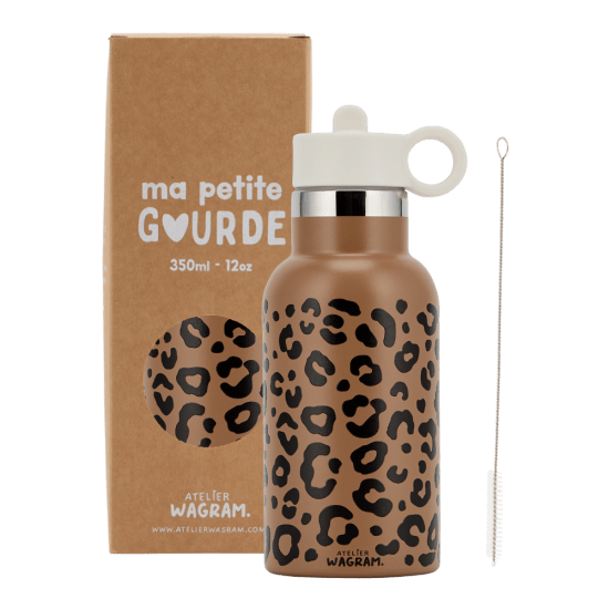 GOURDE 350 ML LEOPARD MARRON – Image 4
