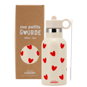 GOURDE 350 ML CREME COEURS ROUGES
