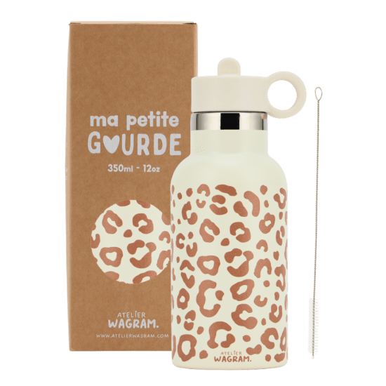 GOURDE 350 ML CREME LEOPARD – Image 3