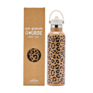 Alternative view of GOURDE 600 ML LEOPARD MARRON