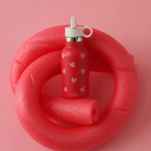 GOURDE 350 ML ROUGE CŒURS ROSE – Image 3