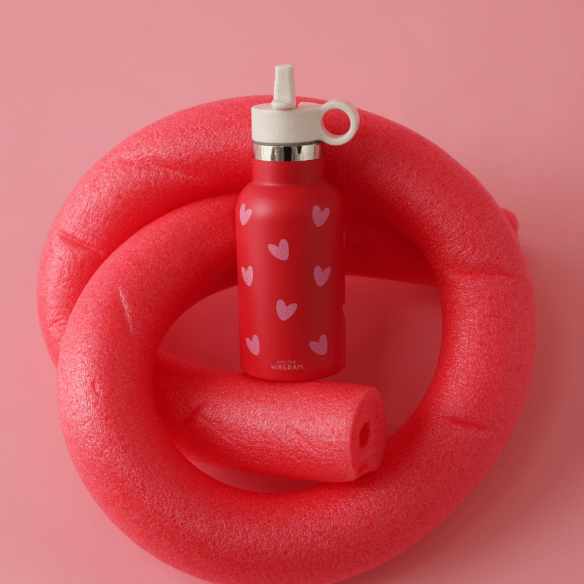 GOURDE 350 ML ROUGE CŒURS ROSE – Image 3