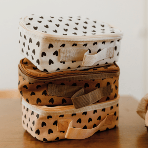 SAC ISOTHERME GOUTER TOILE CŒUR SAUMON