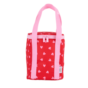 SAC ISOTHERME CŒUR ROSE FOND ROUGE