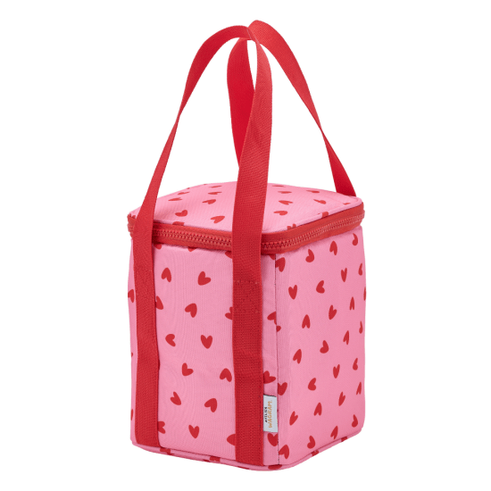SAC ISOTHERME CŒUR ROUGE FOND ROSE – Image 2