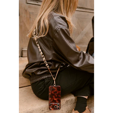 SANGLE TELEPHONE LEOPARD CŒUR – Image 3