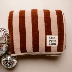 SERVIETTE DE BAIN RAYURES MARRONS NOIRES – Image 4