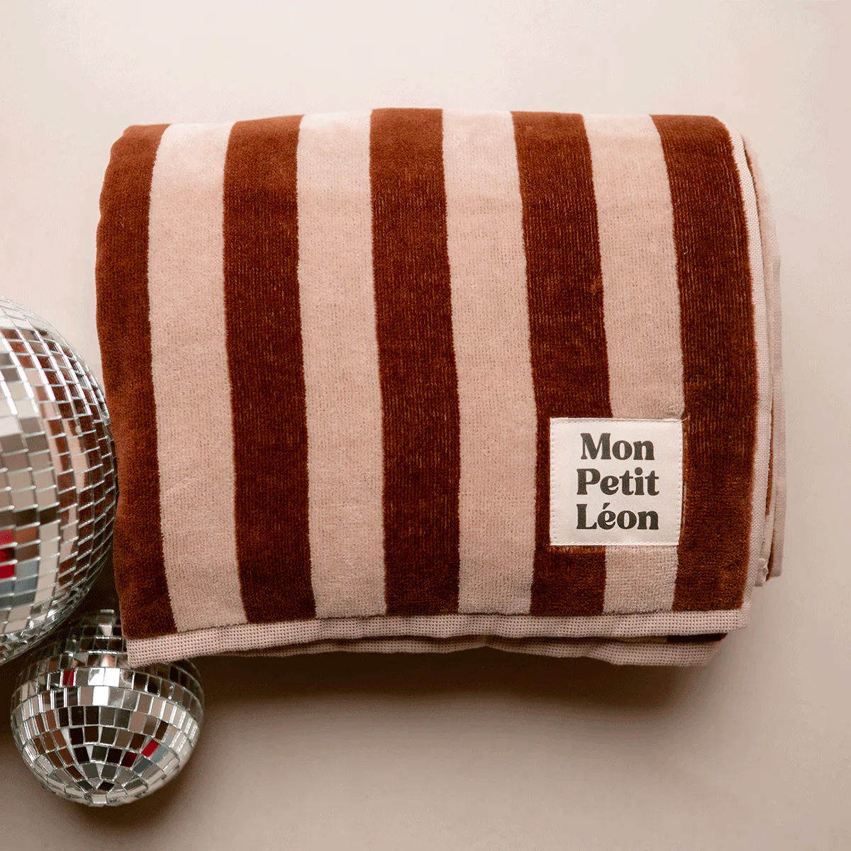 SERVIETTE DE BAIN RAYURES MARRONS NOIRES – Image 4