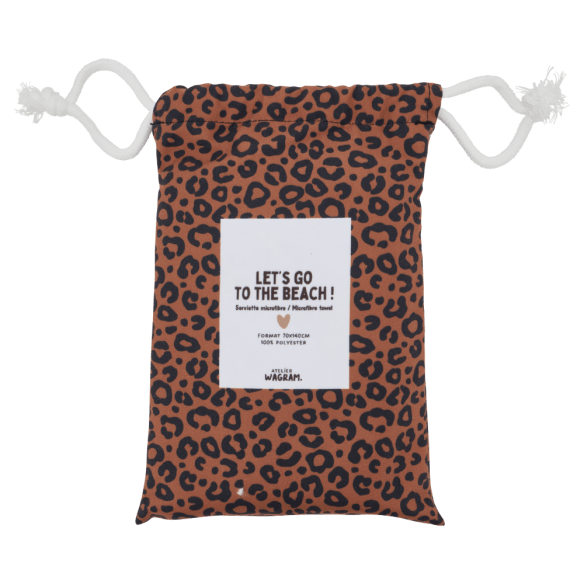 SERVIETTE DE PLAGE MICROFIBRE 70X140 LEOPARD – Image 2