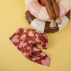 SERVIETTE DE PLAGE MICROFIBRE 70X140 ROSE-MARRON